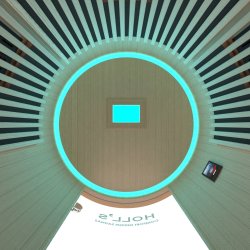 Sauna Moon Infrar&oslash;d Rund 1 plads tr&aelig;farve Holls